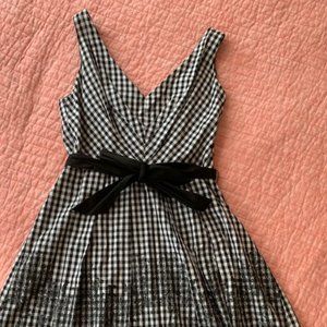 Eva Franco Black and White Gingham Dress